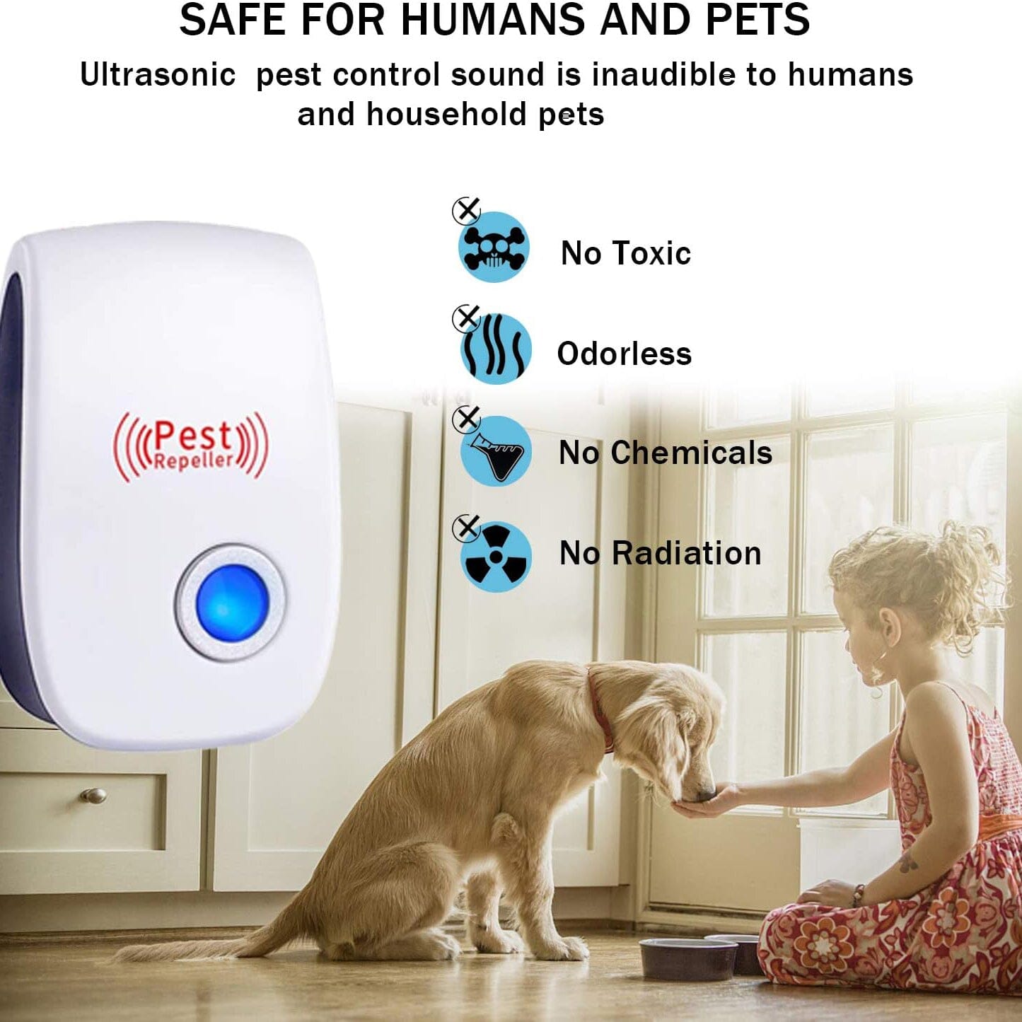 Ultrasonic Pest Repeller Electronic Plug in Pest Control