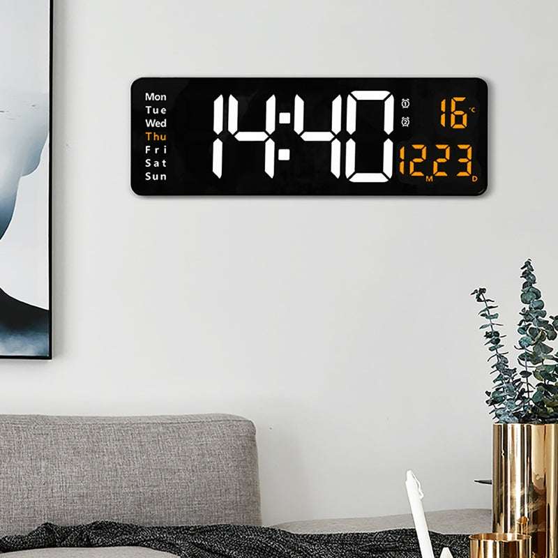 Wall Digital Clock with Remote Control and Alarm