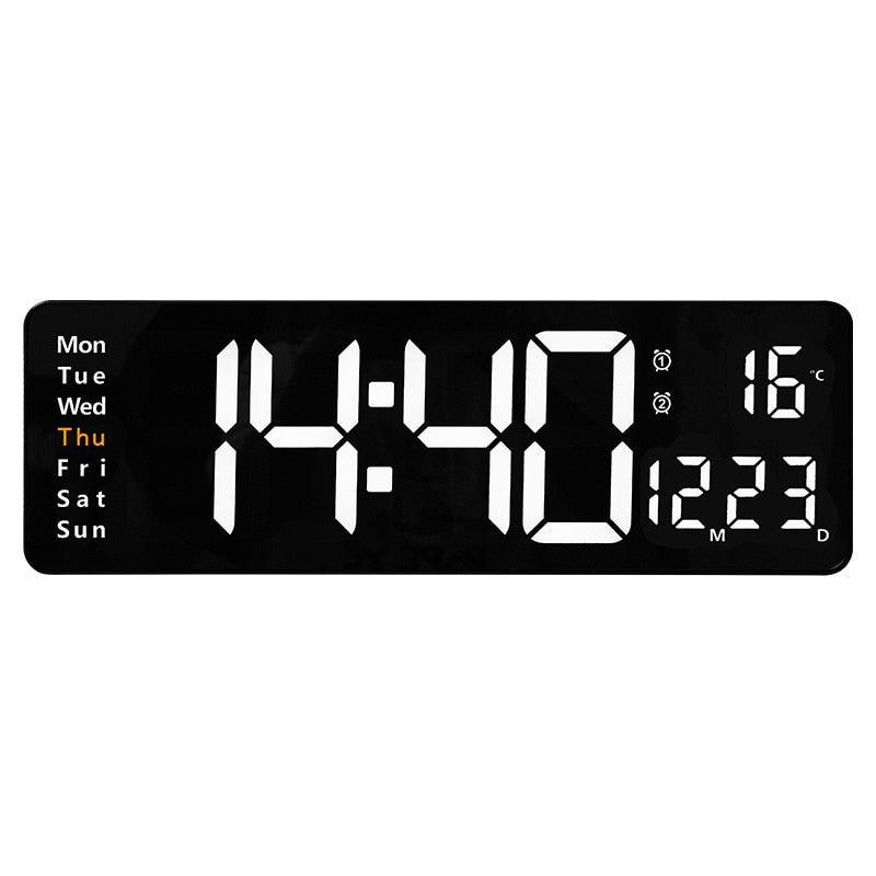 Wall Digital Clock with Remote Control and Alarm