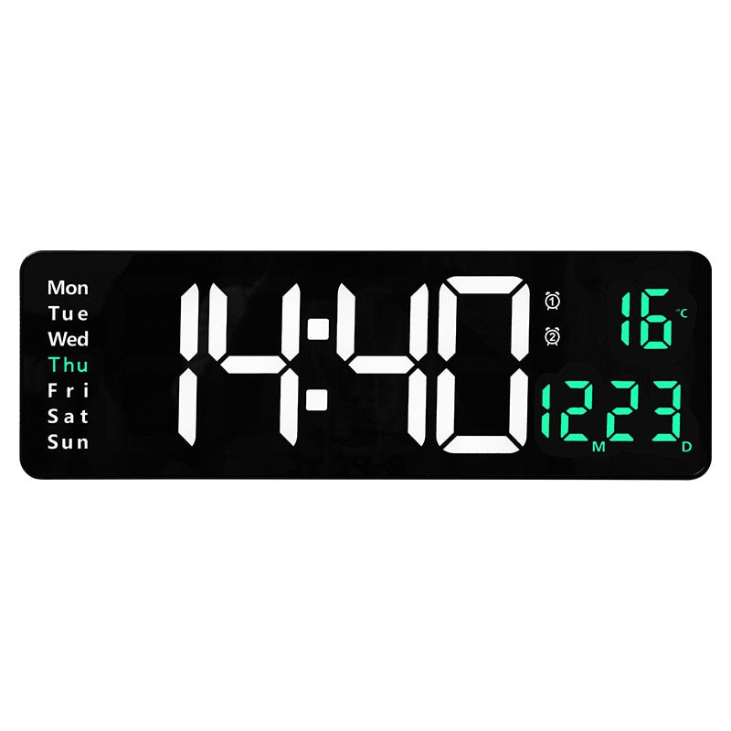 Wall Digital Clock with Remote Control and Alarm