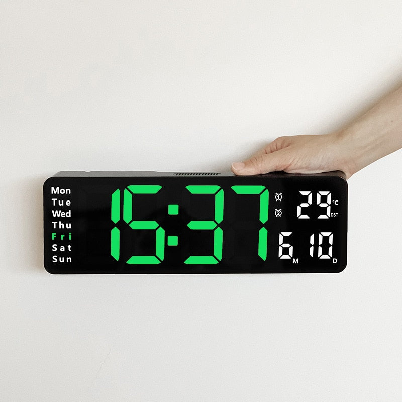 Wall Digital Clock with Remote Control and Alarm