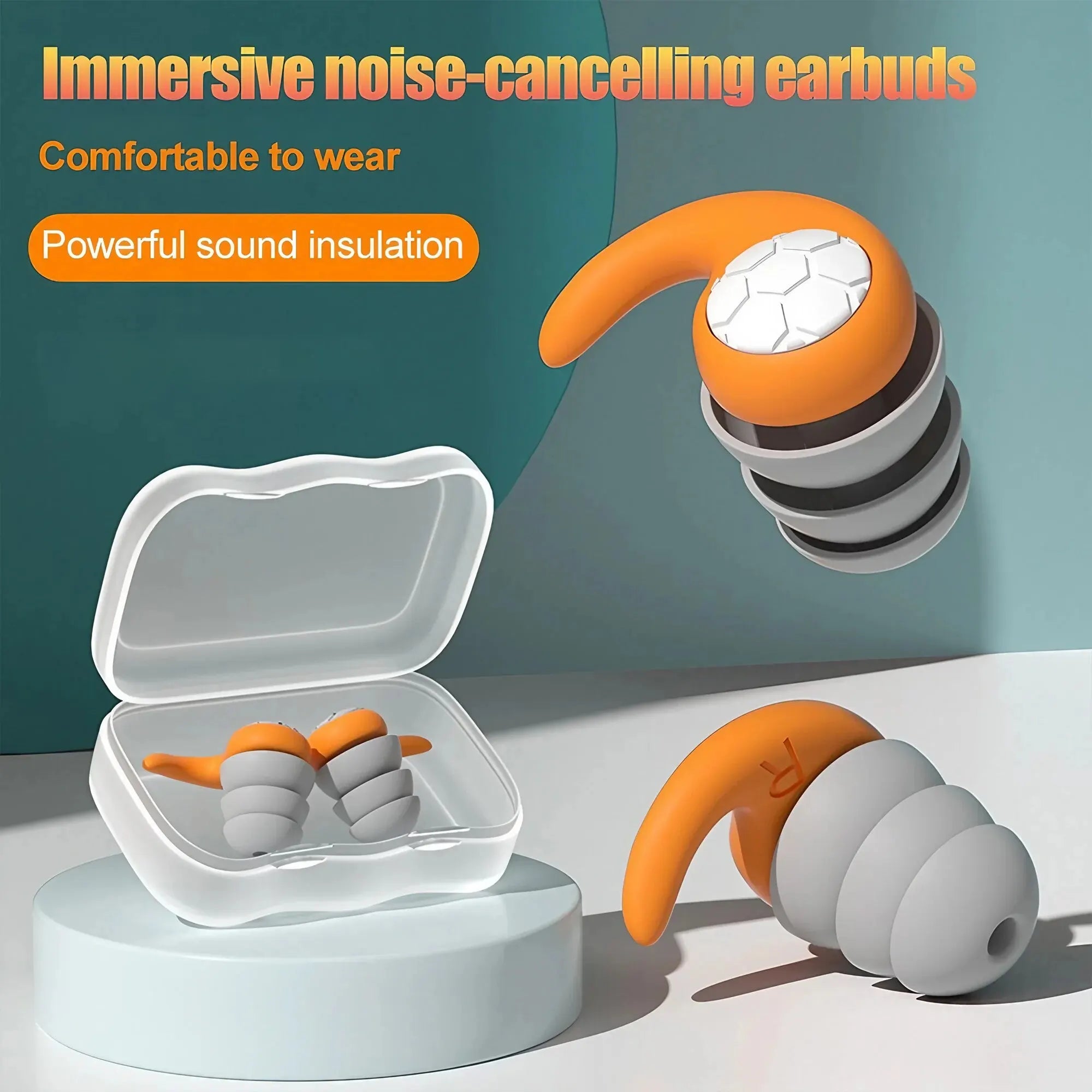 1 Pair Soft Silicone Earplugs - Noise Canceling