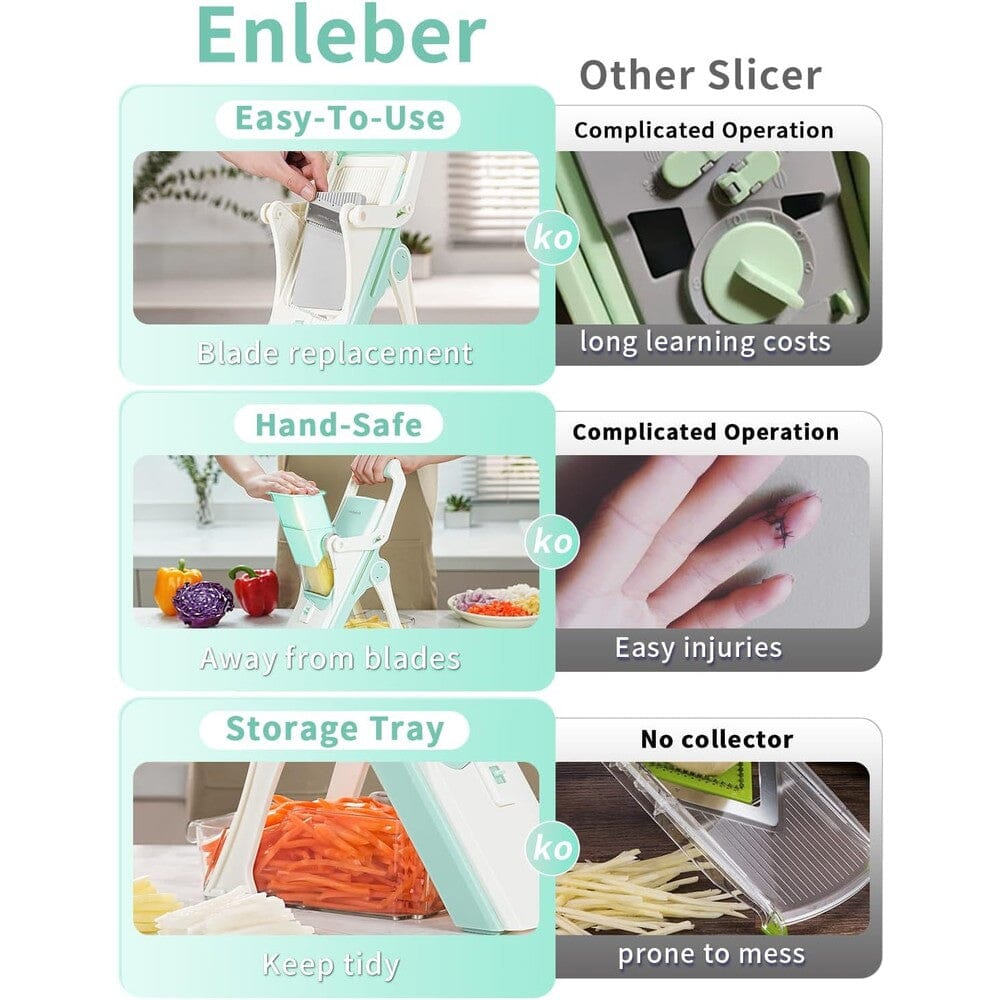 Enleber™ Upright Mandoline Slicer Safe Vegetable Chopper